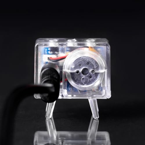 Image of TinyCircuits TinyTV Mini - Ultra-Mini Classic TV, Preloaded & Uploadable Videos, USB-C Rechargeable, 0.6″ OLED Display (Clear)