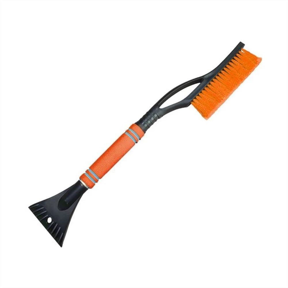 Ice Scraper Winter Car Snow Sweeping Shovel Detachable With EVA Foam Handle Cleaning Scraping Tool Auto Windshield Ice Scraper Removal Brush Car Scraper Windscreen Scraper(Orange)