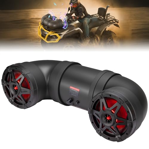 KEMIMOTO ATV Speaker 8 Inch Bluetooth-connectivity ATV UTV Sound Bar w/ 20 RGB Light Modes, 2X Full Range Speakers 2X Tweeters Boat Sound System Compatible with Polaris Sportman Fourtrax Can Am by KEMIMOTO - Image 2