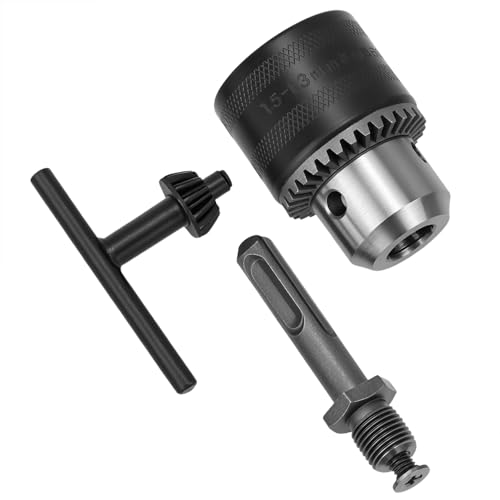 QWORK® Portabrocas, Ø 1,5–13 mm adaptador portabrocas taladro, portabrocas con parada de martillo