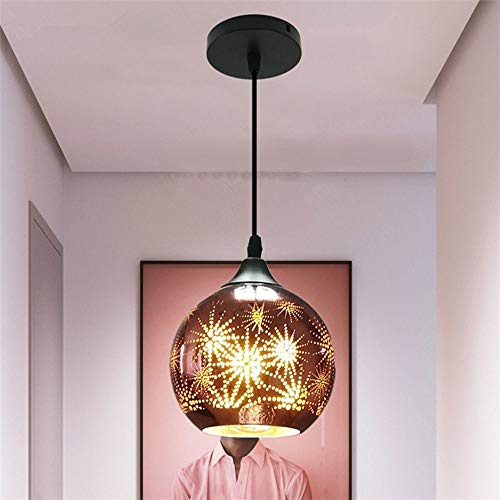 Lámpara de vidrio soplado a mano decorativa para comedor LED 4