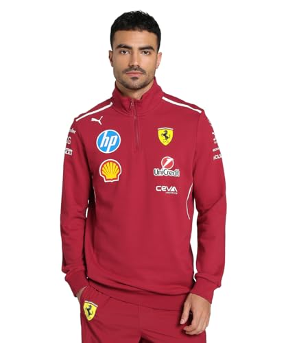 Opiniones de Scuderia Ferrari Red Top 5. 49 PUMA Scuderia Ferrari F1 2025 Team - Suéter con cierre de 1/2 - Rojo, Rojo -, M