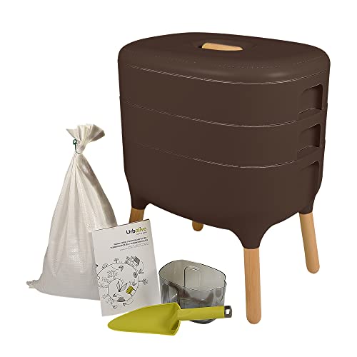 Design-Komposter Komplett-Set mit Kompostwürmern