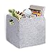 Cesto Portaoggetti,Contenitore Portaoggetti Giochi Bambini Organizzatore Secchio Borsa in Feltro con Manici, Scatola Portaoggetti Cestino Pieghevole Cesto Contenitore per Giocattoli&Vestiti-30x30x25cm