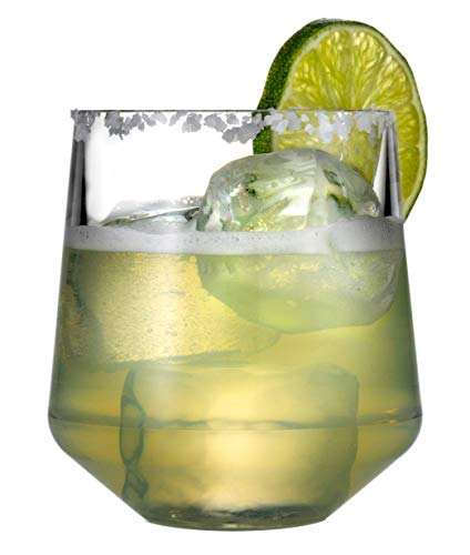 Drinique Unbreakable Stemless Wine Glasses (Set Of 4) 12Oz Tritan Plastic Stemless Glassware For Indoor Or Outdoor Use - Clear #TOP4