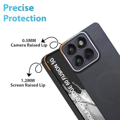Image of LIRAMARK Rugged Carbon Fibre TPU Armor Silicone Back Cover Case for Motorola Moto Edge 60 Fusion 5G / Moto Edge 60 5G