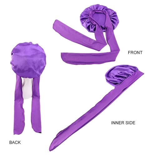 WUBAYI 2PCS Satin Bonnet - Image 3