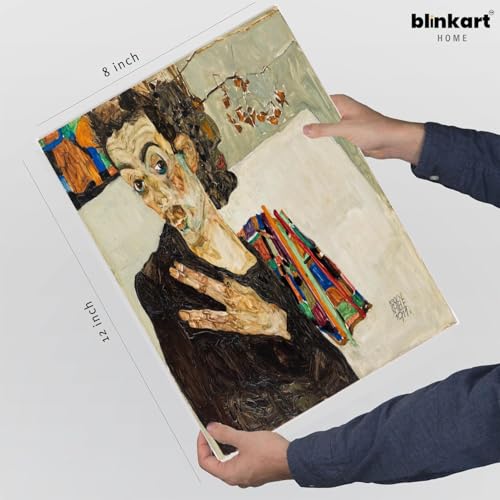 Image of BLINKART Henri Matis Aesthetic Art Walls With Frame | Natural Wood Texture | Living Room Bedroom Office Wall Decoration | Poster Home Decor Frames Wall Bedroom | 12x8 Inches (D354)