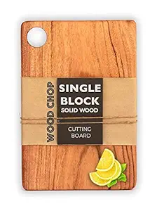 Wood Chop | Single Piece Solid Acacia Wood | Reversible Cutting Board | No Dyes or Polish/Varnish - Natural Finish | 15 * 9 * 0.5 inch (Acacia Large)