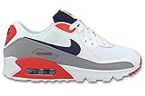 Sportschuhe Nike Herren AIR MAX 90 Laufschuh, Summit White/Thunder Blue-Cement Grey, 44 EU