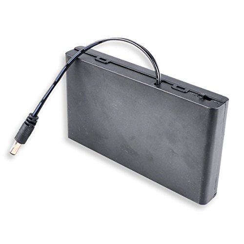 AA Battery Holder with Switch, Besmelody 8 x 1.5V (12V) AA Battery Storage Box Case with Cover and 5.5 x 2.1mm Male Connector