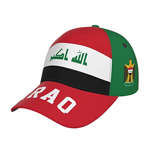 RFSHOP Irak Flag Irak Casquette de baseball imprimée complète pour homme adulte Chapeau patriotisme supporter casquettes de football Noir, #929, taille unique