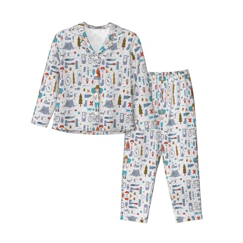 Pyjama à manches longues pour femme ample taille XXL pour un sommeil sans gêne