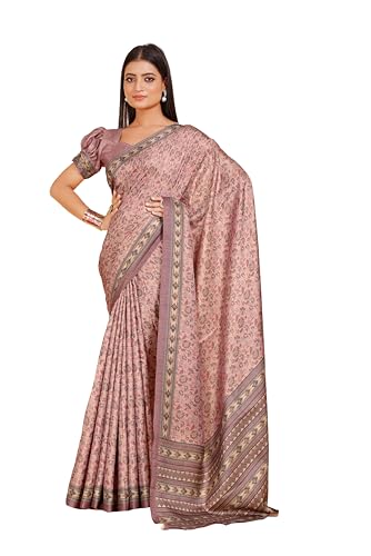 Image of Garden Vareli Pashmina Saree With Unstitched Blouse Piece