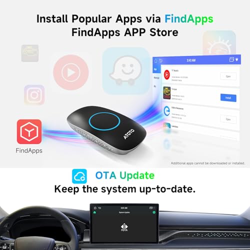 Image of Wireless CarPlay AI Box with OBD2 Scanner, Car Video Streaming Wireless Plug & Play Carplay Adapter for iPhone & Android Auto with ChatGPT, Supports YouTube, Netfilx 256GB Max, HDMI