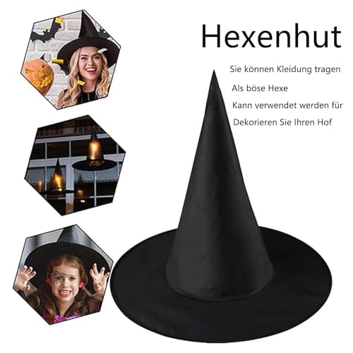 GFTCGK 12 Hexenhüte, Hexenzubehör, Hexenhut für Kinder, Zauberhut, Kinderzauberhut, Hexenhut, Halloween Maskerade Karnevalshut, Hexenkostüm Party