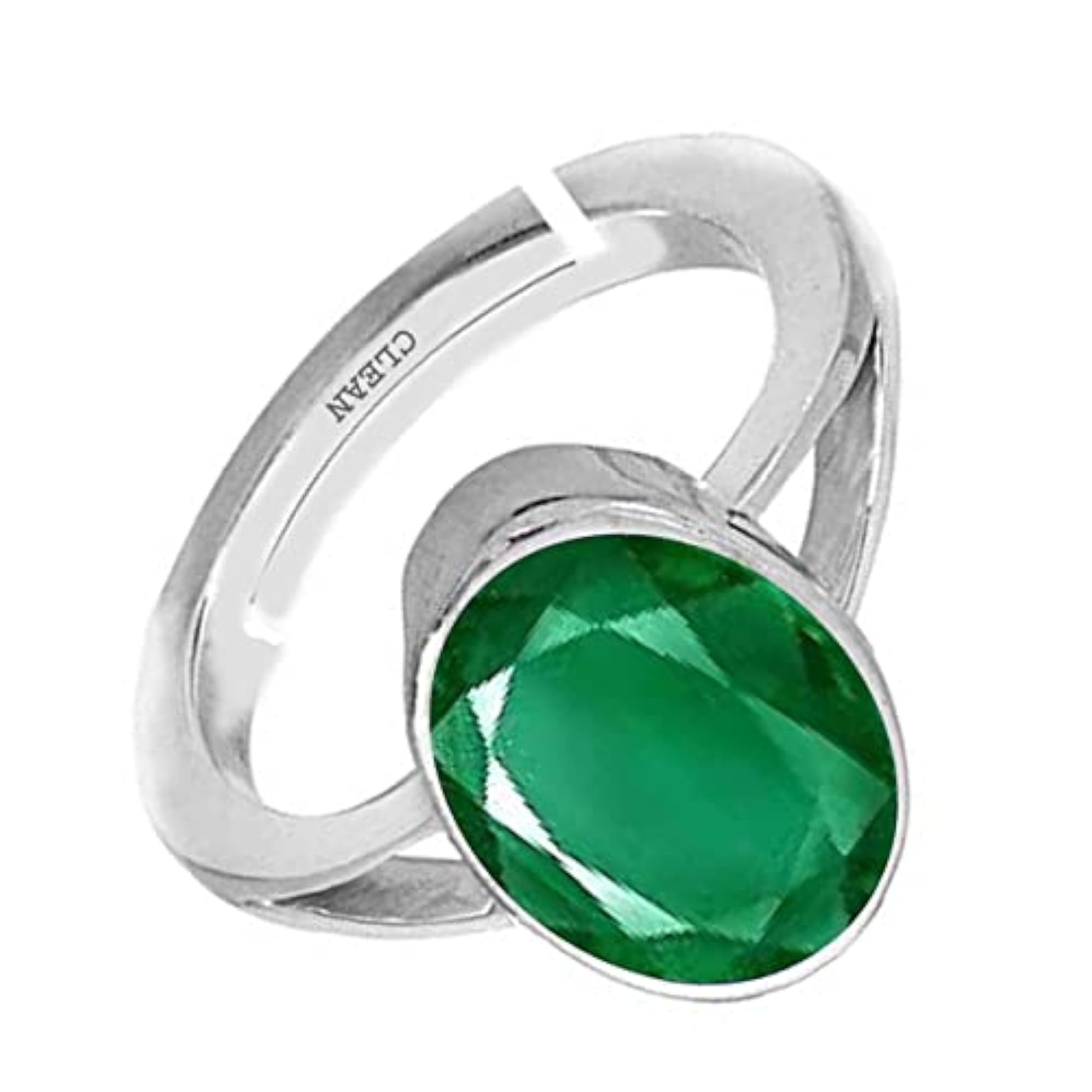 Emerald 5.25 Ratti Adjustable Ring in 925 Sterling Silver