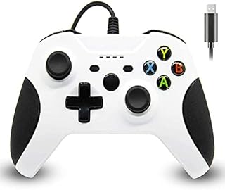 Wired Controller for Xbox One, Xbox Controller with 3.5mm Headset Audio Jack, Xbox One Controllers Wired Gamepads Joysticks for Xbox One/Xbox One X/Xbox One S/PS3 and PC (White)