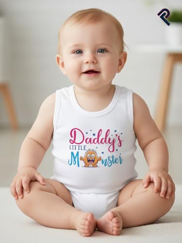 Image of LUX PARKER Unisex Baby Regular Fit Vest Cotton Sleeveless for Boys and Girls Sando Baniyan Combo | Print May Vary
