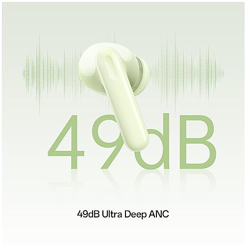 Image of Oppo Enco Air3 Pro True Wireless in Ear Earbuds with Industry First Composite Bamboo Fiber, 49dB ANC, 30H Playtime, 47ms Ultra Low Latency,Fast Charge,BT 5.3 (Green)