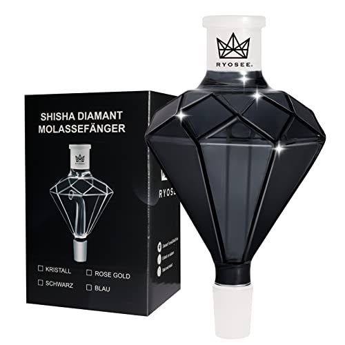 Ryosee Shisha Molassefänger Diamant Für alle Shishas mit 18/8 Schliff aus Verdicktes Glas Premimum Universal Shisha…