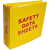 Brady 2025 3' Diameter Rings, Polyethylene, Red On Yellow Color Standard MSDS Binder, Legend...