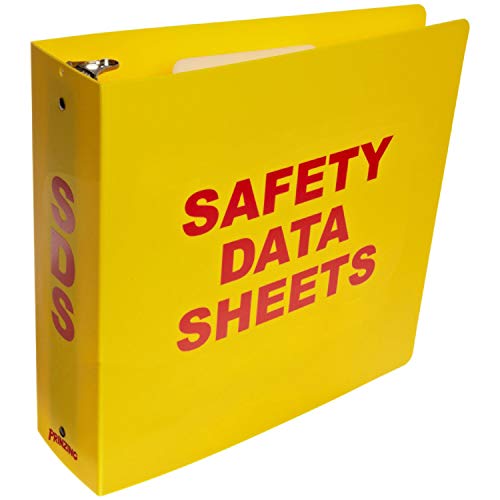 Brady 2025 3' Diameter Rings, Polyethylene, Red On Yellow Color Standard MSDS Binder, Legend 'Material Safety Data Sheets'