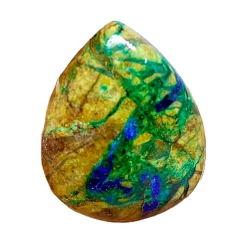 Azurite malachite naturelle poire cabochon gemme pour fabrication bijoux DIY