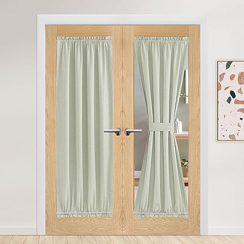NICETOWN-Door-Curtain-for-Window-Thermal-Insulated-100-Blackout-Linen-Curtains-Decor-French-Door-Shade-for-Home-Office-Living-Room-36W-x-72L-Inch-Light-Green-1-Panel-with-Tieback NICETOWN Door Curtain for Window Thermal Insulated 100 Blackout Linen Curtains Decor French Door Shade for Home Office Living Room 36W x 72L Inch Light Green 1 Panel with Tieback