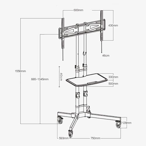Soporte móvil universal para TV de pantalla plana miniatura 2