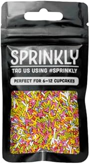 Simply Topps Sugar Strands Cake Sprinkles, Bright Rainbow, 30 Grams