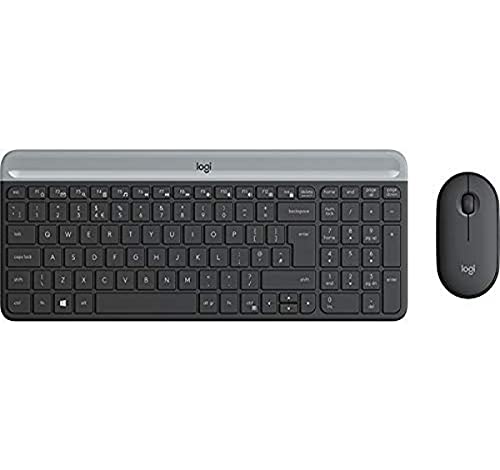 LOGITECH - INPUT DEVICES SLIM WRLS KEYBOARD MOUSE COMBO MK470 - GRAPHITE - CH - CENTRAL