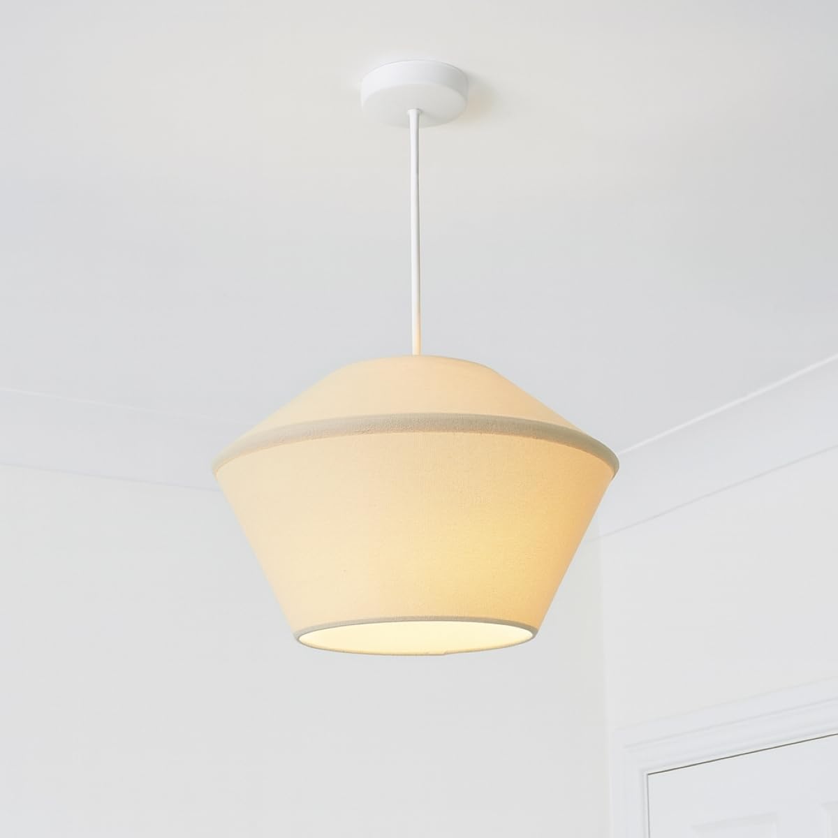 CGC Lighitng 30cm Ceiling Lampshade Indoor Pendant Table Lamp Bedside Bedroom Lounge Hallway Kitchen (Beige Spherical)