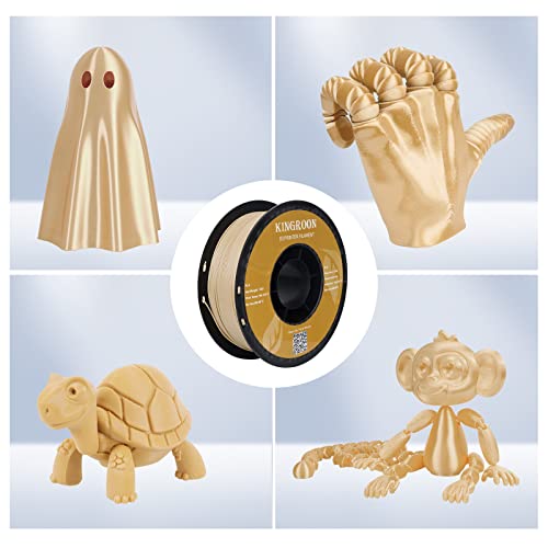 Image of Kingroon PLA 3D Printer Filament, Dimensional Accuracy + /- 0.02 mm, 1 kg Spool(2.2lbs), 1.75 mm,Wood