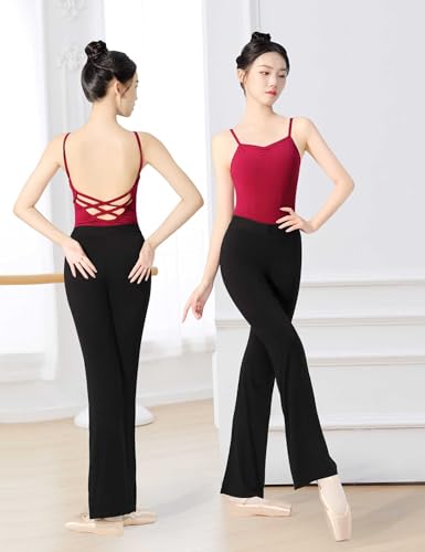Women's Black Flared Pants Breathable Modal Legging for Ballet/Gymnastics/Yoga/Daily Wear3