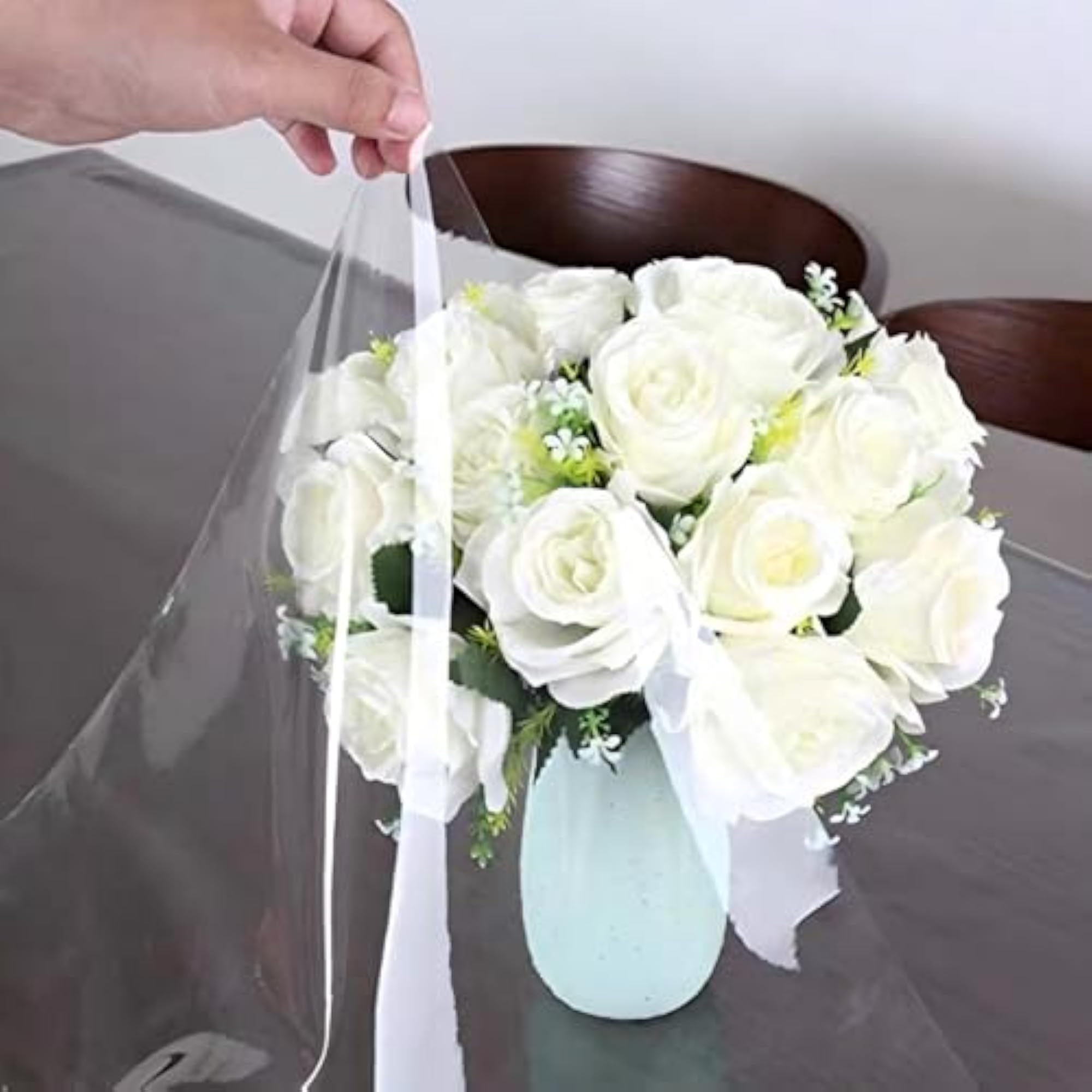 Clear Plastic Waterproof Tablecloth Protector