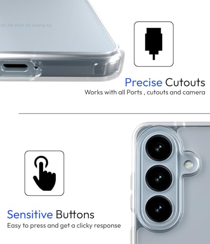 Image of KAPAVER Essential Back Cover Case Compatible with Galaxy S26 Plus - Clear (PC+TPU) (Galaxy S26 Plus - Clear)