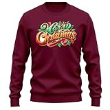 Photo Gallery printbar 301 felpa - merry and bright! divertente felpa natalizia, design unisex, perfetta per diffondere allegria festiva (e forse qualche torta di frutta)!, borgogna, xl Photo Gallery printbar 301 felpa - merry and bright! divertente felpa natalizia, design unisex, perfetta per diffondere allegria festiva (e forse qualche torta di frutta)!, borgogna, xl