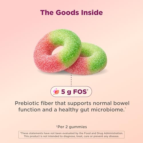 Image of OLLY Fiber Gummy Rings, Digestive Health Supplement, Berry Melon - 50 Count