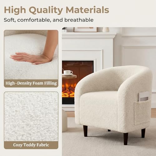 Sillón Barrel Plegable Teddy Beige miniatura 4