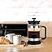 TBGENIUS 4 Cup Cafetiere Coffee Press, French Press Maker for Filter Coffee, Loose Tea and Milk Froth, 4 Level Stainless Steel Filter, Heat Resistant Borosilicate Glass, 0.6 L / 21 oz
