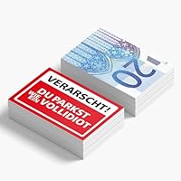Falschparker karten, Fake Euro Parkstrafe - Witzige Knöllchen Karten für Vollidiot-Parker, 20€ Edition - Lustige Strafzettel Geld,Geldschein Parkticket, Auto gadget, lustige gadgets