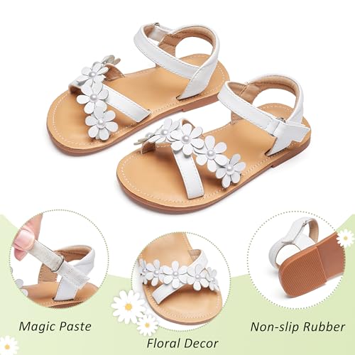 Image of GINFIVE Toddler Girls Sandals Girls Toddler Sandals Little Girls Kids Shoes