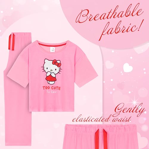 Hello Kitty Girls Pajamas Set, Comfortable Loungewear – Gifts for Girls4