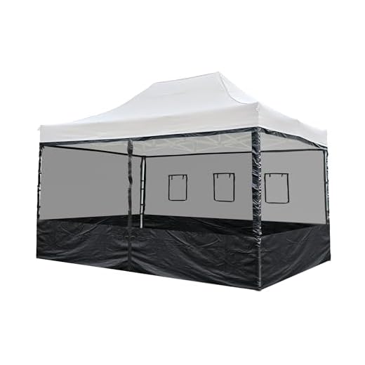 Best fishing umbrella with sides Pop Up Canopy with Half Mesh Sidewalls