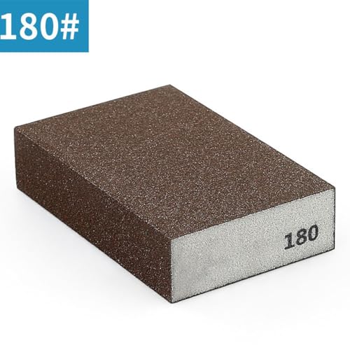 Bloc de sable éponge de ponçage mural efficace grain 60320, lavable et portable, parfait pour diverses tâches de polissage à la maison et à l'atelier (180#)