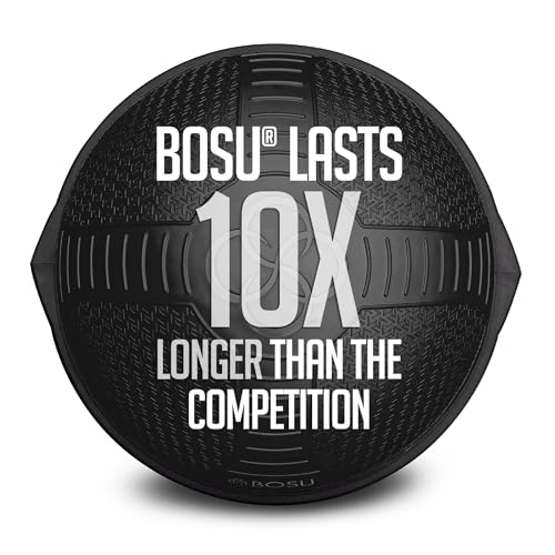 Bosu Half Ball Home Balance Exercise Trainer for Strength and Flexibility Workouts with Built to Last Burst Resistant Material and Hand Pump