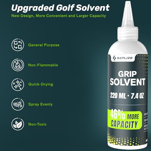 SAPLIZE Value Golf Grip Repair Kit – Includes 7.4oz GTA-200 Golf Grip Solvent, 15 Exclusive High-Performance Golf Grip Tape, Hook Knife, and Rubber Vise Clamp for Regripping Golf Club Grips - Image 5