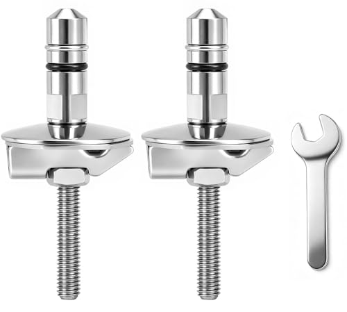 SLIAXINT 2 Piezas Bisagras Tapa WC,Tornillos Tapa WC Fijación para Asiento Bisagra para Asiento Compatible con Haro y Luvett,Material de Acero Inoxidable,M6 × 71 mm(Plata)
