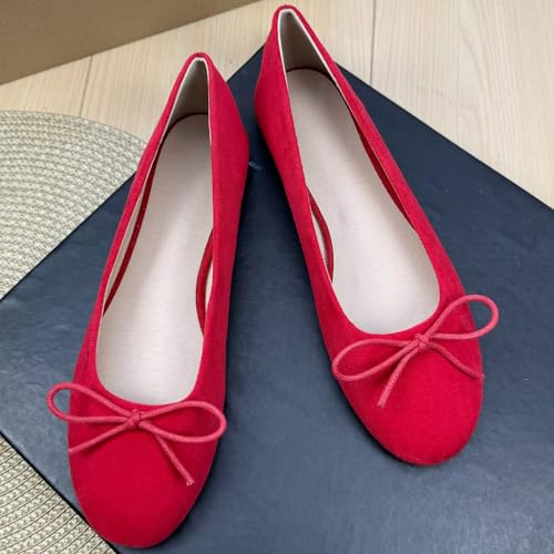 INEELUYI Women's Flat Bottomed Belt with Popular Bow Decoration Solid Color or Leopard Print Mary Jane Shoes2